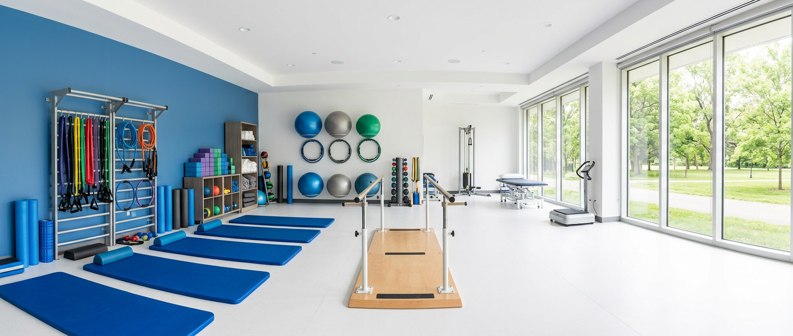 Rehabilitation gym for joint replacement recovery