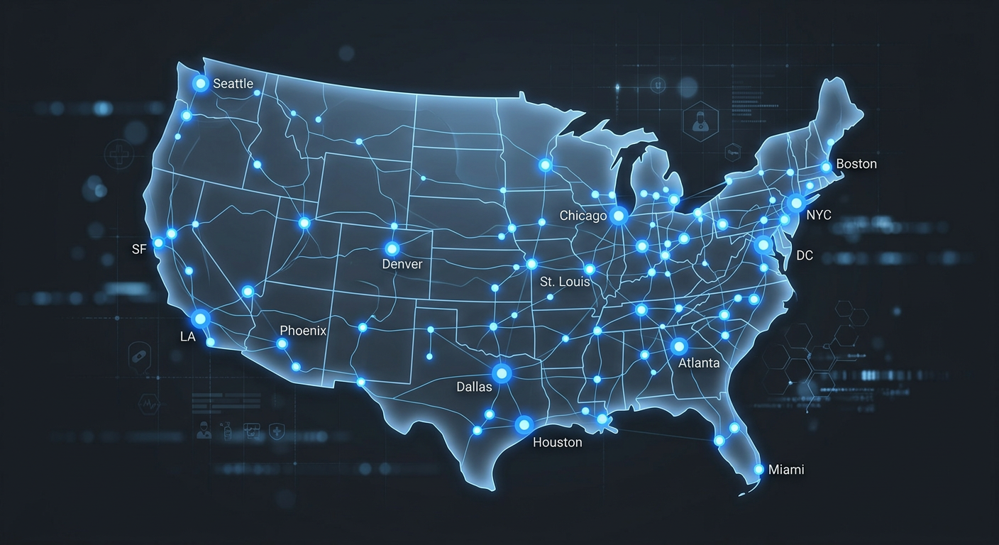 Orthopedic surgeon rankings map