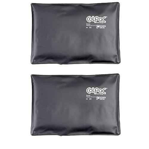 Chattanooga ColPac Clinical Grade Black Urethane Ice Pack - Standard, 10x13.5 Inch, 2 Count (Pack of 1) - shoulder replacement recovery product