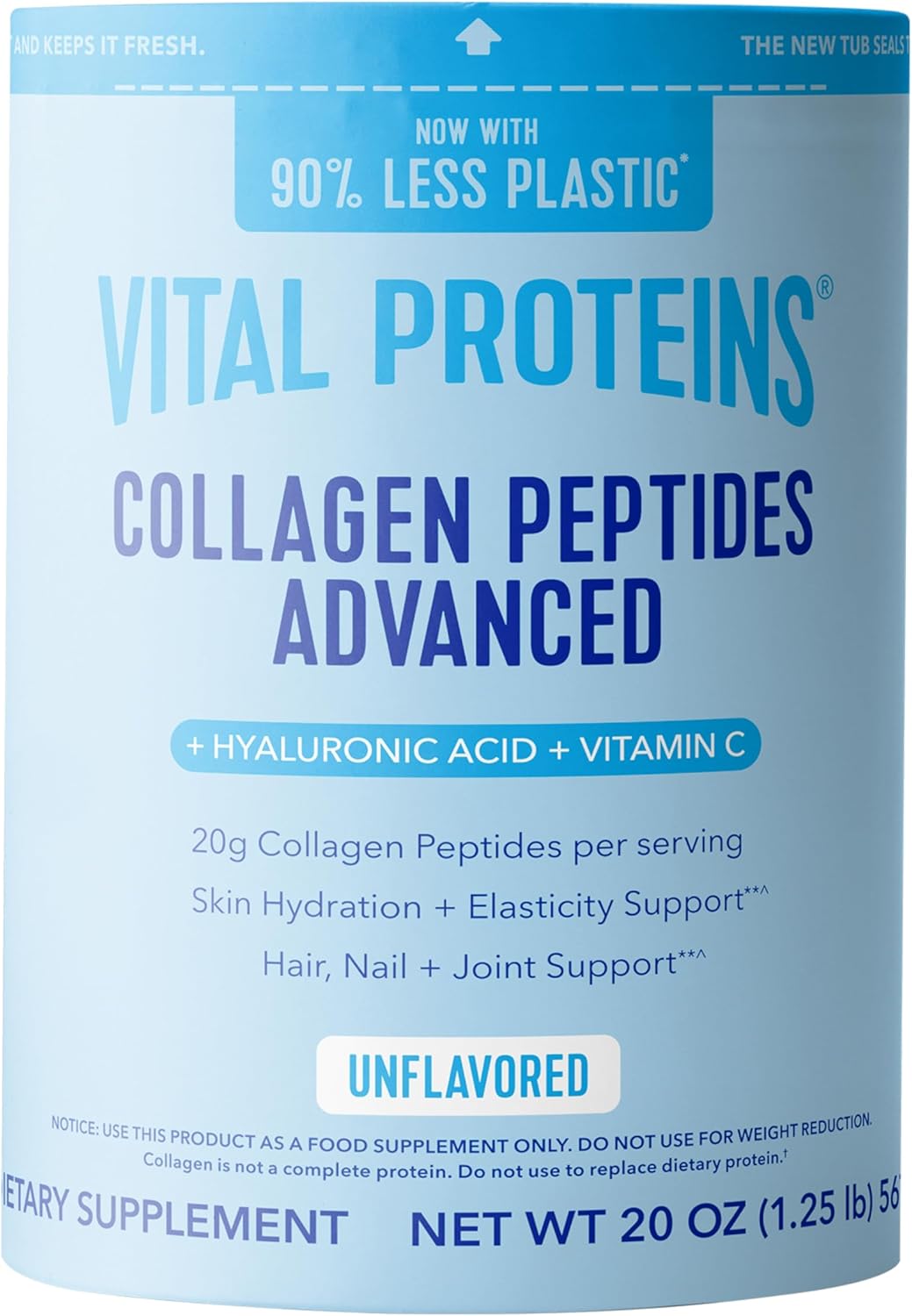 Vital Proteins Collagen Peptides Powder 20oz - Unflavored - hip replacement recovery product