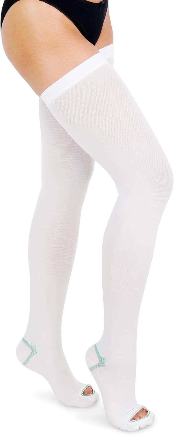 Anti-Embolism Thigh High TED Hose Compression Stockings 15-20 mmHg - hip replacement recovery product