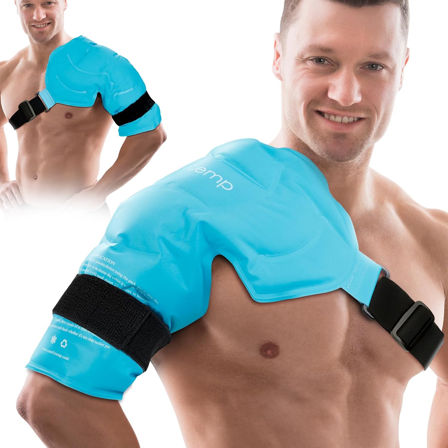 Comfytemp Shoulder Ice Pack Wrap - Rotator Cuff Cold Therapy - shoulder replacement recovery product