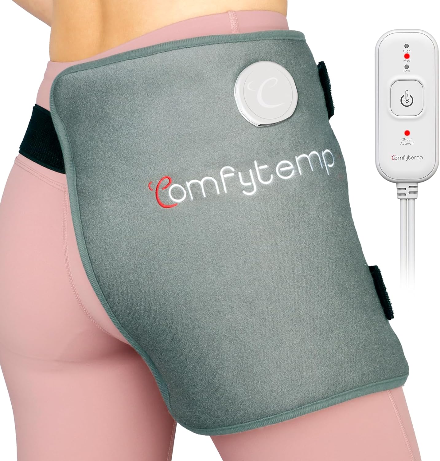 Comfytemp Heated Hip Wrap with Hip Brace - Electric Heat Pad - hip replacement recovery product